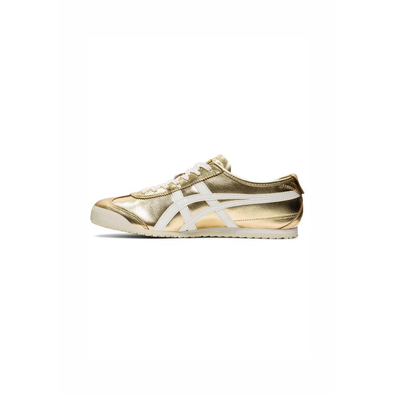 Onitsuka Tiger鬼塚虎训练鞋男士耐磨舒适透气防滑金色白色圆头