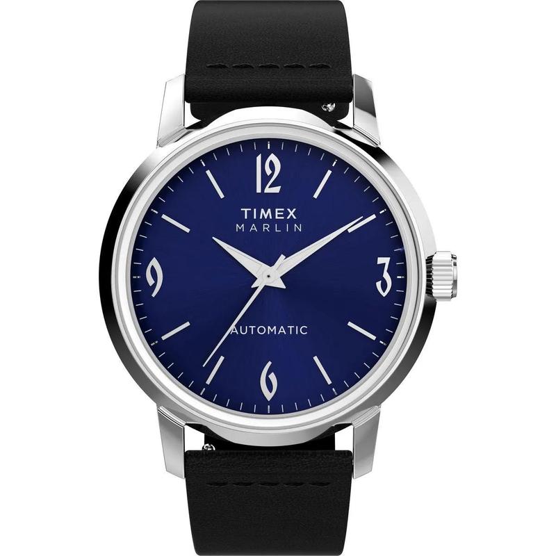 Timex/天美时自动机械腕表深海蓝盘橡胶带防水米