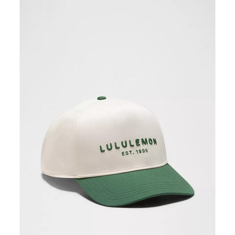 海外代购lululemon/露露乐蒙男女帽子可调节遮阳酒红色字母刺绣图片