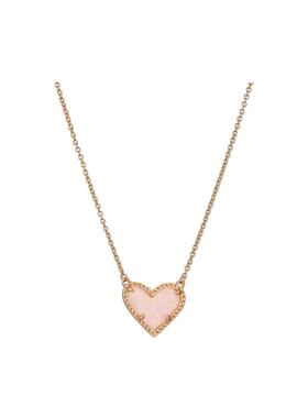 代购Kendra Scott女士项链精致简约优雅柔美心形粉色石面