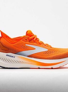 代购Brooks布鲁克斯男士跑步鞋缓震透气轻便慢跑鞋橙色网面材质