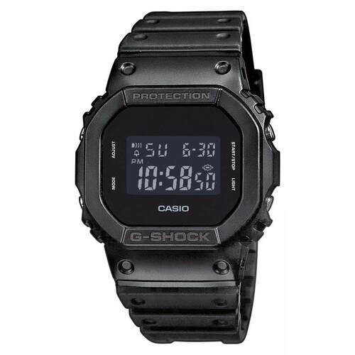日本代购G-SHOCK男士手表日韩腕表LED背光数字显示全黑配色