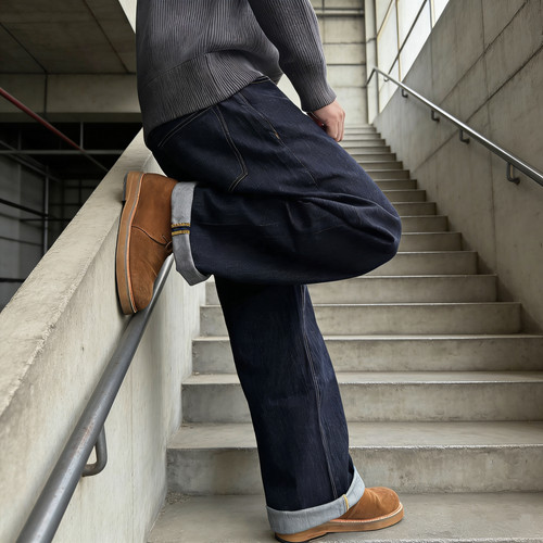 好货不怕晚 仅一批纯正老爹欧美单宽松直筒复古慵懒大码男牛仔裤