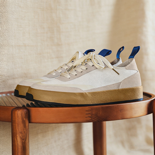 25年夏季 网布男休闲鞋 新款 帆布鞋 潮牌复古撞色板鞋 W冰丝网面透气