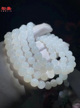 初嘉深海贝壳手串男手链女108颗女生日礼物情侣特色精品项链玉化