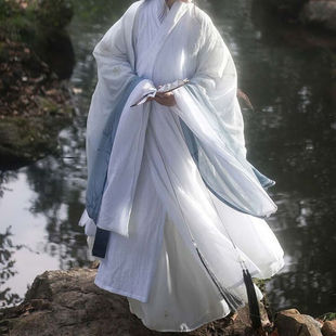 吾彗汉服成人男雅司改良明道袍男女大袖衫披风雪竹春夏渐变仙气女