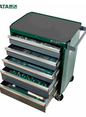 世达（SATA）176件工业生产维修综合组套(含5抽屉工具车)09951
