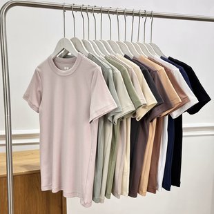 优优女装 E465754 2025夏大师T纯棉好感T圆领短袖 T恤上衣休闲基础款
