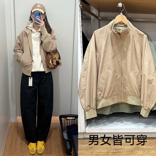 源头工厂男女装哈灵顿立领长袖拉链茄克26宽松夹克外套484610