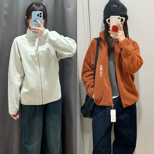 优优男装女装摇粒绒拉链茄克/长袖开衫外套夹克25秋冬新款E479792