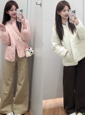 优优童装男童女童秋冬新款空气棉服便携式开衫外套可机洗E478125