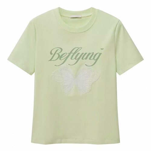 现货短袖T恤2026春季新款修身正肩蝴蝶上衣女3K1BA13