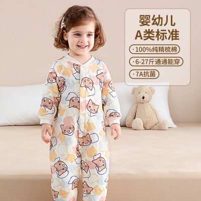 限时8折夹棉婴儿连体衣保暖
