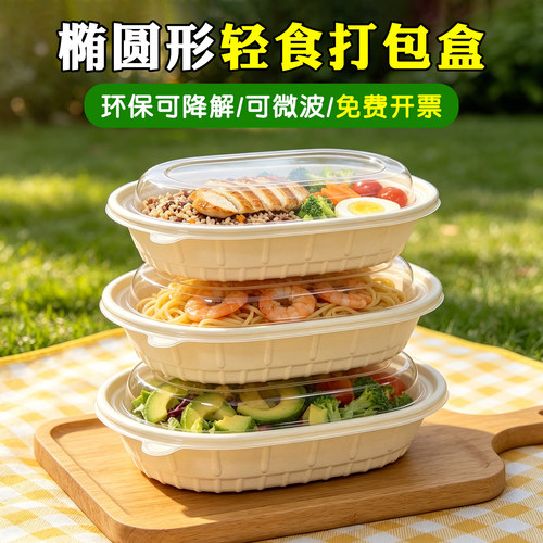 椭圆形轻食便当盒寿司小吃简餐盒