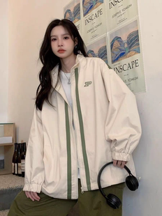 薄款 小个子宽松休闲防风风衣学生工装 夹克潮 2025新款 外套女春秋款