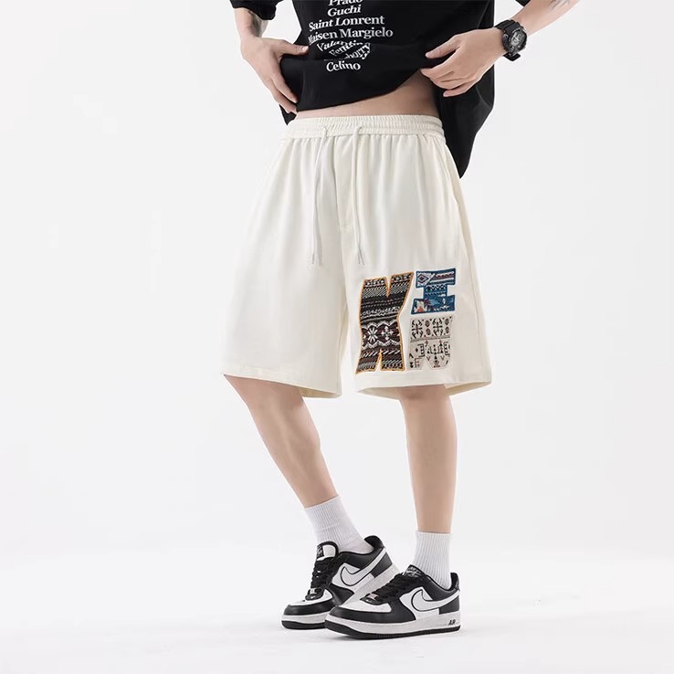 美式oversize百搭高街头短裤男2025夏季运动加大码300斤休闲裤子