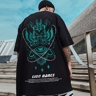 情侣bf宽松纯棉胖子半袖 男 t恤男新大码 胖子300斤国潮oversize短袖