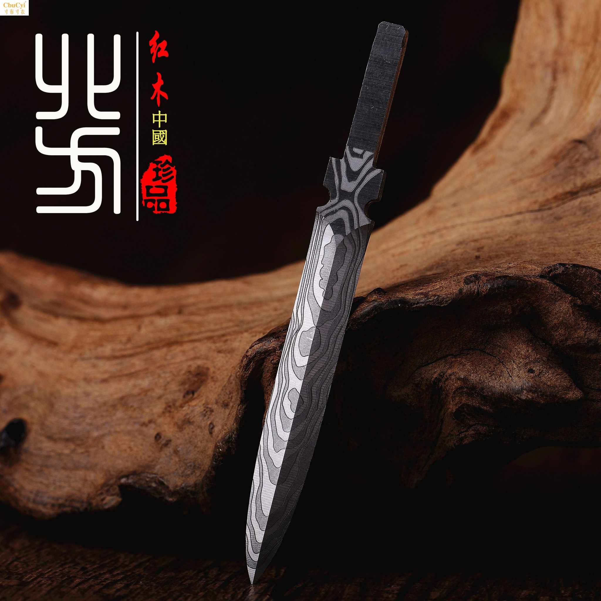 大马士革普洱茶刀头花纹钢茶刀坯进口440c不锈钢茶刀配件茶锥|ruв категории посуда, чайный сервиз, Садо/ноль - от Buy2taobao.com для оказания профессиональной услуги покупки агента Taobao