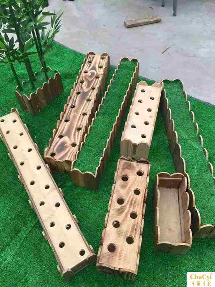 防腐木花箱碳化实木花盆仿真竹子栅栏盆底座长方形阳台种菜盆户外|ruв категории доставка цветов/цветок моделирования/растения садоводства, ваза/цветок/горшок/цветок (новый), забор - от Buy2taobao.com для оказания профессиональной услуги покупки агента Taobao