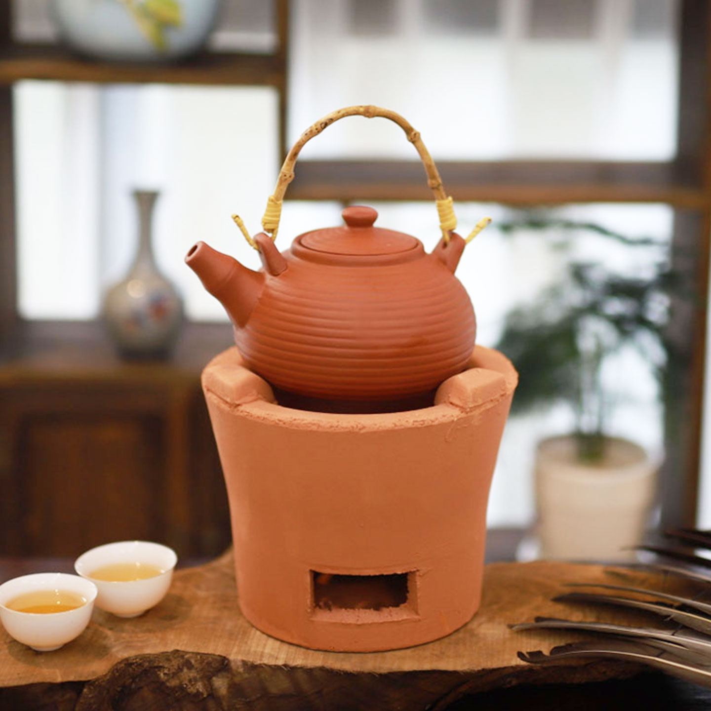 红泥炭炉碳炉手工潮汕煮茶壶风炉