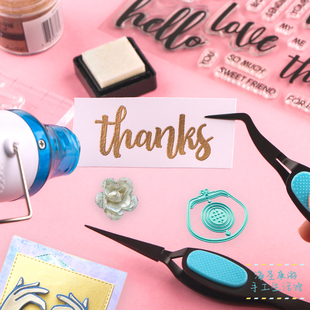 手帐碳纲刀模工具CRAFT TWEEZERS精细定位切割粘贴定位镊子套装