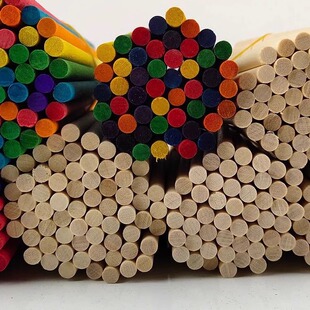 圆木棒雪糕棒diy手工制作建筑模型材料彩色圆棒实木雪糕棍小木棍