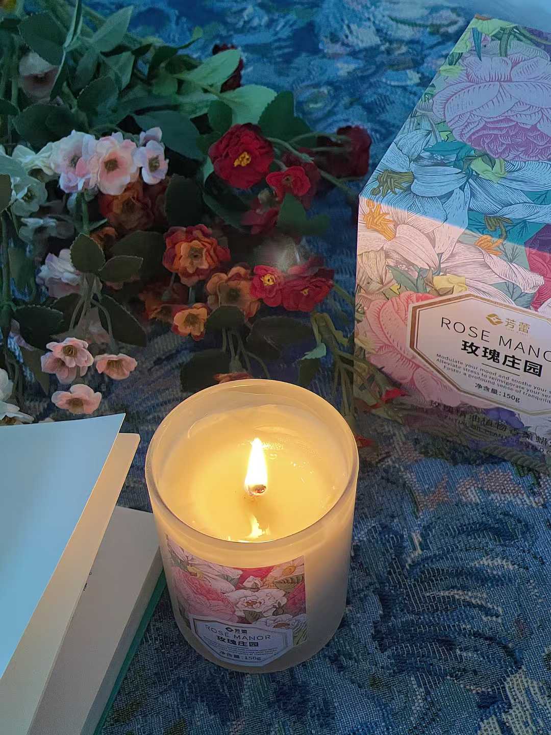[芳蕾]玫瑰庄园香薰蜡烛150g