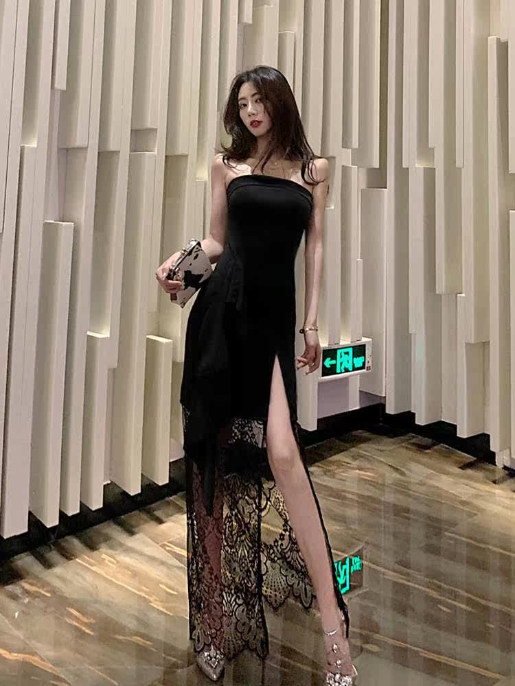Evening dress Split ends Gas field banquet Queen Mosaic Lace have more cash than can be accounted for temperament black sexy undergarment covering the chest and abdomen Dressin the Play mode/Anime/Periphery/cos/Board games ,  Cosplay Apparel/Props/Service ,  Cosplay Women  category - from Buy2taobao.com to provide professional Taobao agent buy service