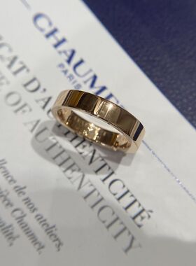 98新尚美巴黎誓缘Liens18K玫瑰金镶钻宽版戒指 49码 工价18300