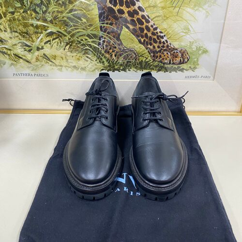 Lanvin浪凡黑色男士系带皮鞋