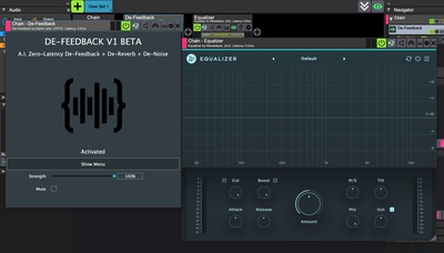 正版DE-FEEDBACK V1 AI降噪防啸插件 零延迟降噪 去混响 反馈 LP2