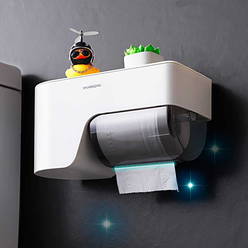 厕所免打孔壁挂式纸巾盒