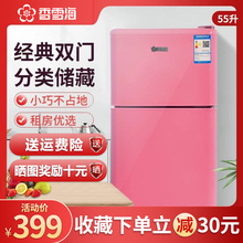 冰柜家用小型电冰箱大容量55L双开门冷藏冷冻两用节能静音租房用