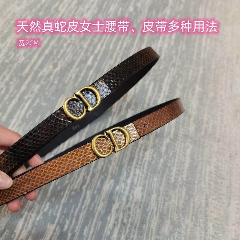 真蛇皮女士皮带真皮复古腰带