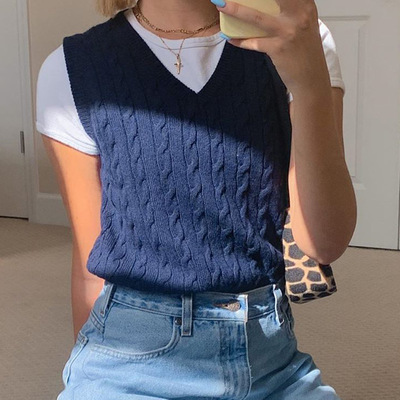 Collegestyvp纯色毛织马