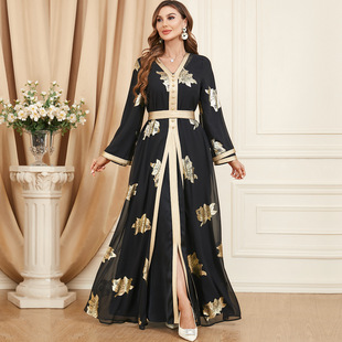 中东阿拉伯女装迪拜印尼旅游时尚两件套连衣裙女 dress set women