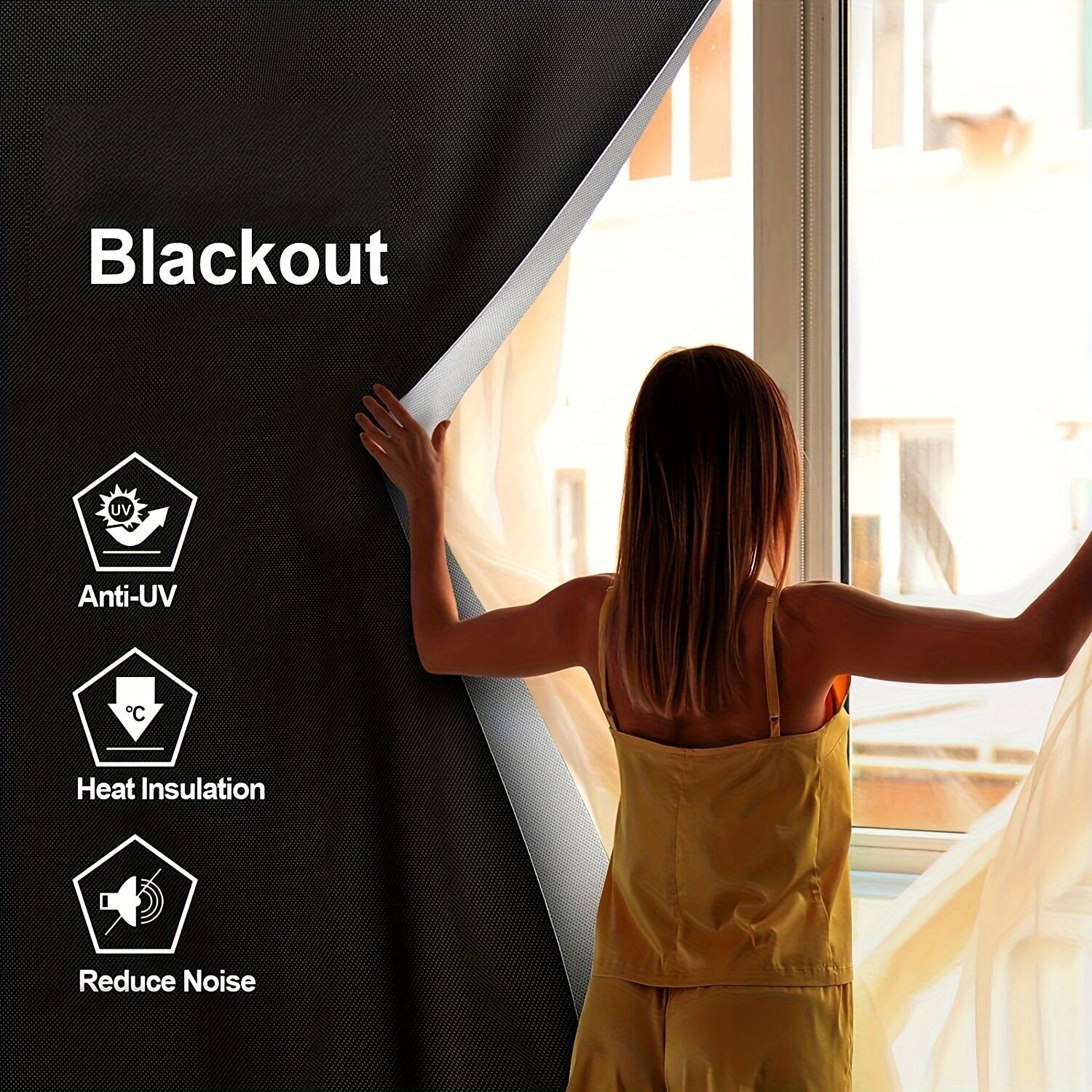 portable DIY blackout curtains blind screen window shade