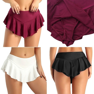 Casual Irregular Miniskirt纯色不规则休闲超短裙女 Color Solid