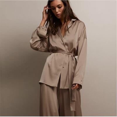 SatinShirWideLegPs欧