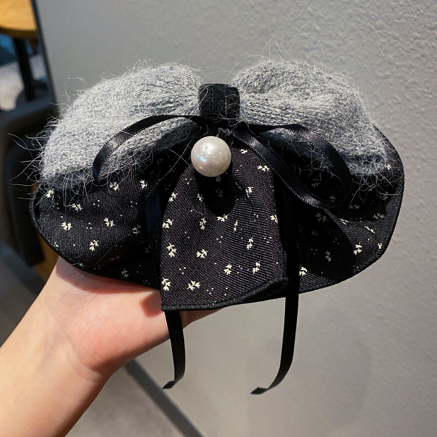 韩版毛线蝴蝶结马尾夹女珍珠装饰显脸小百搭发饰半扎发发夹头饰,饰品/流行首饰/时尚饰品新,发饰,淘宝优惠券,粉丝福利购,淘宝优惠卷