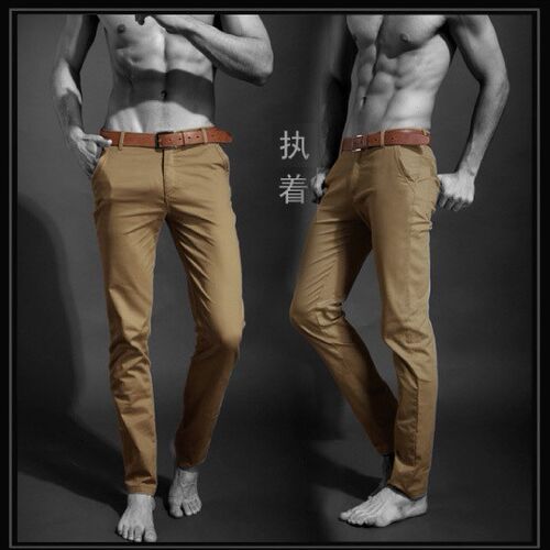 Man Trousers Casual Pants Fashion Mens Chino Khakis 男卡其裤