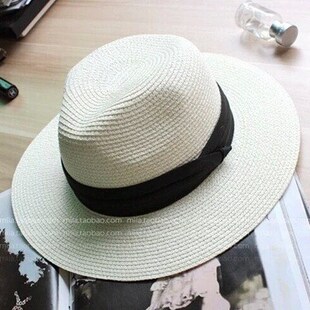 2019 Summer Beach Hat Female Panama Hat Lady Ribbon Sun Hat