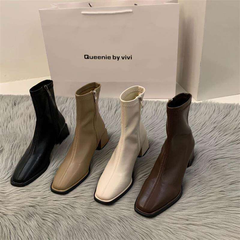 small short boots shoes single Women boots 春秋高跟女靴