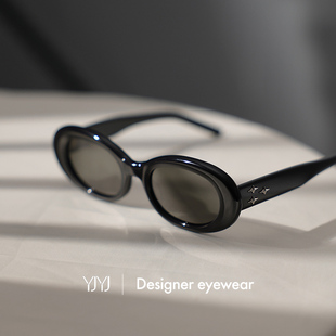 gm墨镜女高级感椭圆ins猫眼太阳镜2023新款 防晒防紫外线眼镜eve