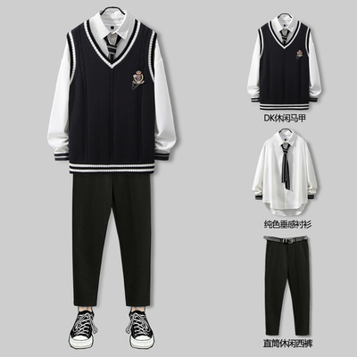 dk制服全套无袖jk马甲校服学院
