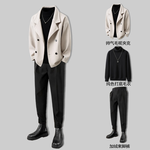 冬季新款爆款百搭帅气呢子大衣