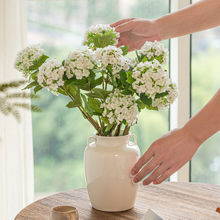 景德镇花瓶陶瓷摆件客厅插花超好看客厅餐桌简约大口径白色花器