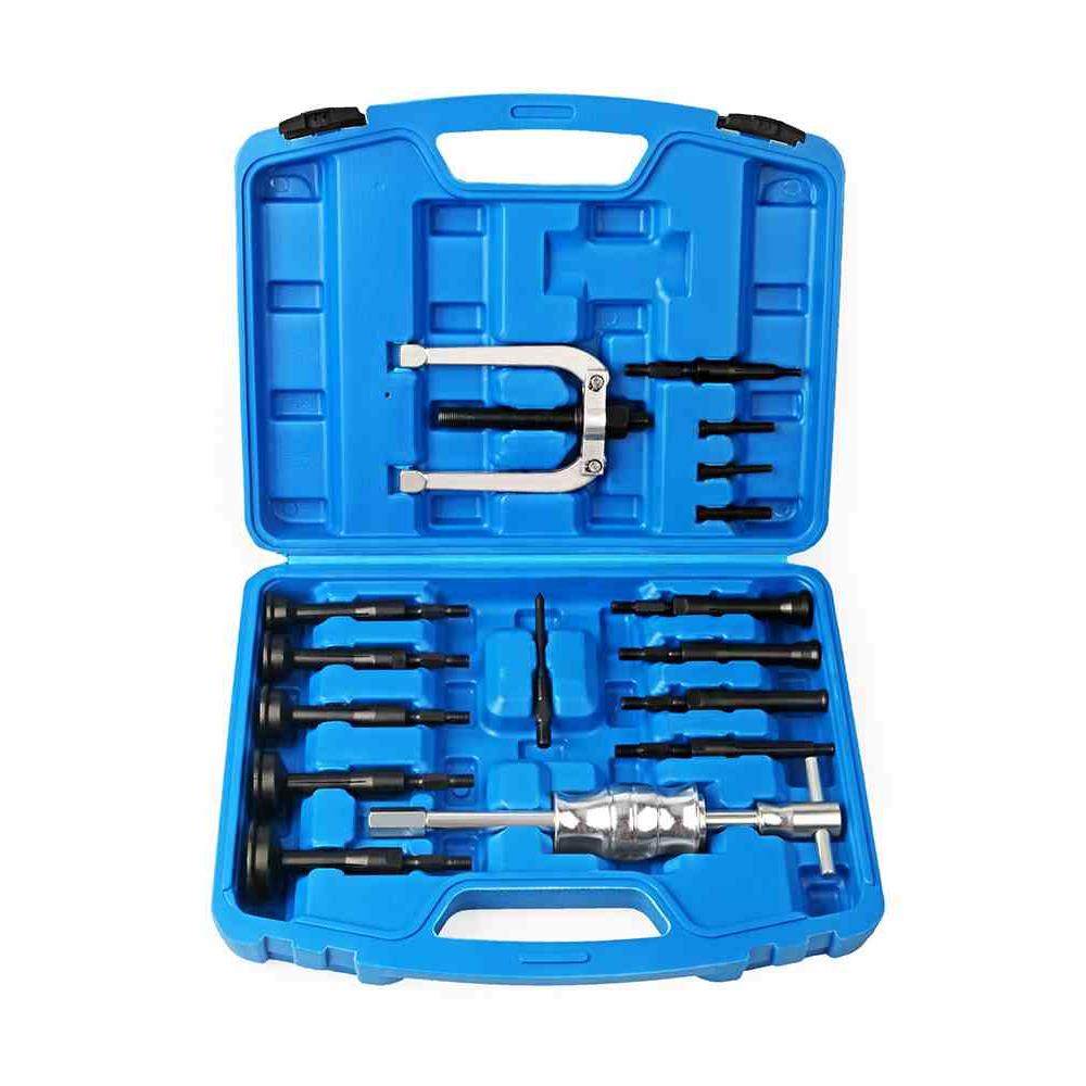 新款16件内轴承拉马洗衣机自行车轴承拆卸工具內孔滑锤取出拉拔器