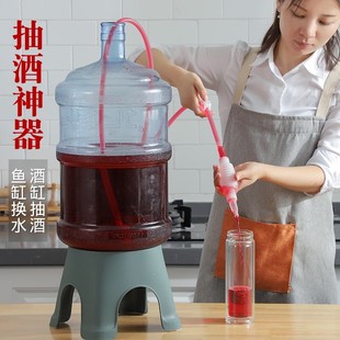 带小滤筒半自动虹吸管酿葡萄酒酵素转移液体水提压器导酒管包邮