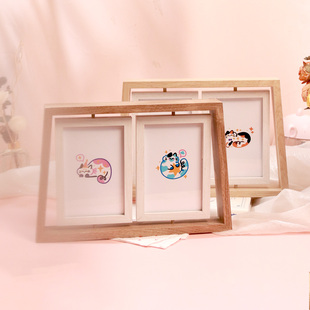 ins风旋转相框摆台可放多张照片创意家居装饰品生日纪念日礼物件